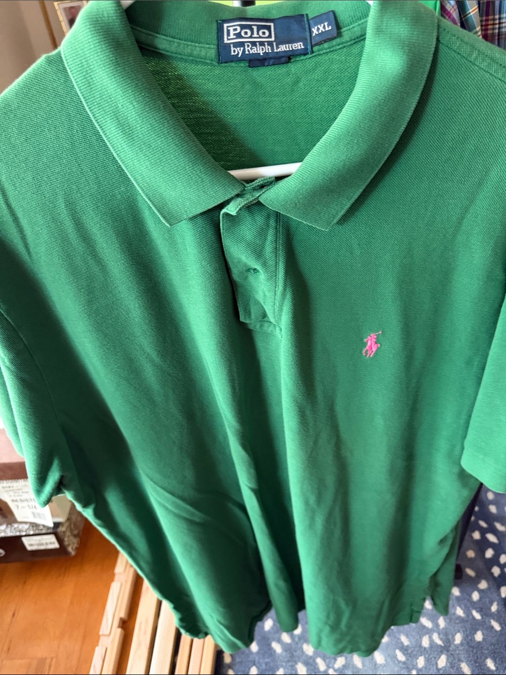 Polo by Ralph Lauren Green Polo with Pink Pony